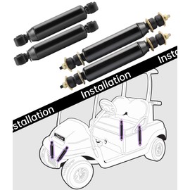 Geggkake Club Car Precedent & DS Shocks, Golf Cart Front and Rear Shock Absorbers for Club Car DS G&E 1988-up, Precedent G&E 2004-up, 88-08 Electric, 97-08 Gas, OEM# 1014235, 1014236