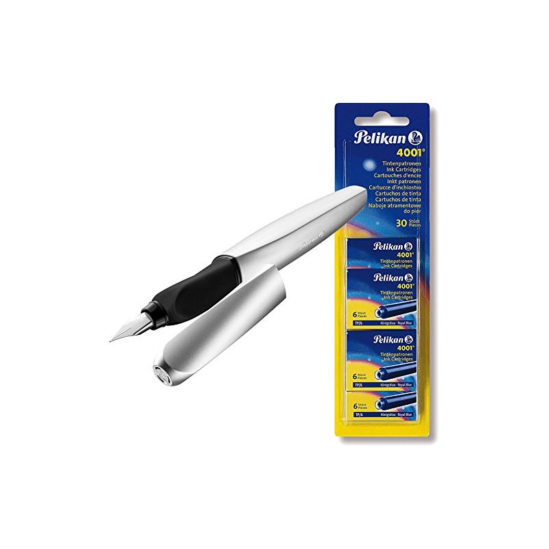 Twist Fountain Pen Silver P457 M in Folding Box