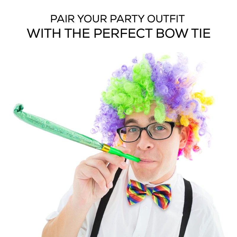 Man of Men - Men's Bowtie - Multi Color Rainbow