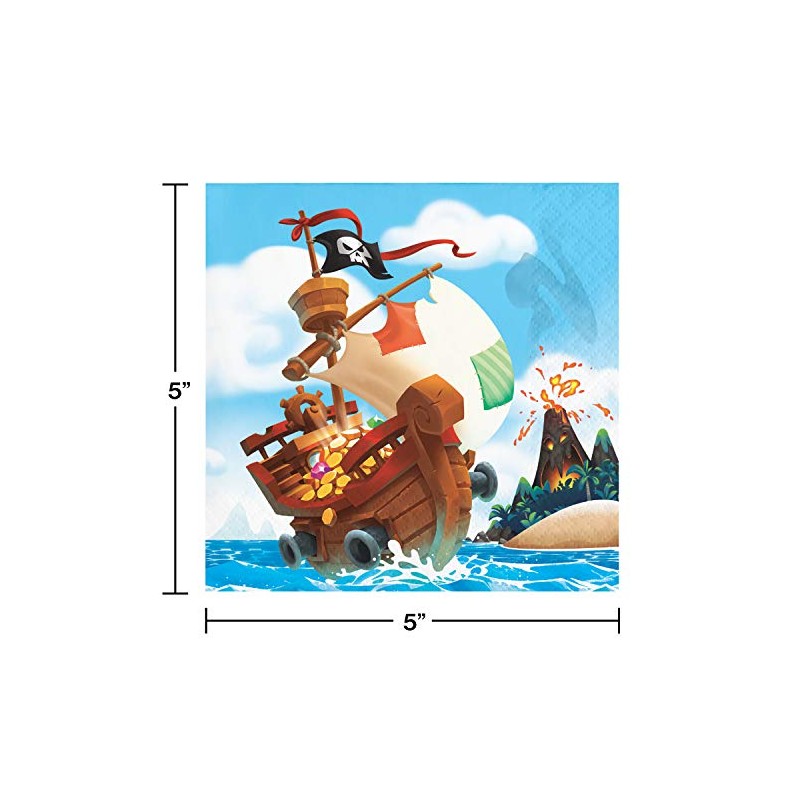 Treasure Island Pirate Beverage Napkins, 16 ct