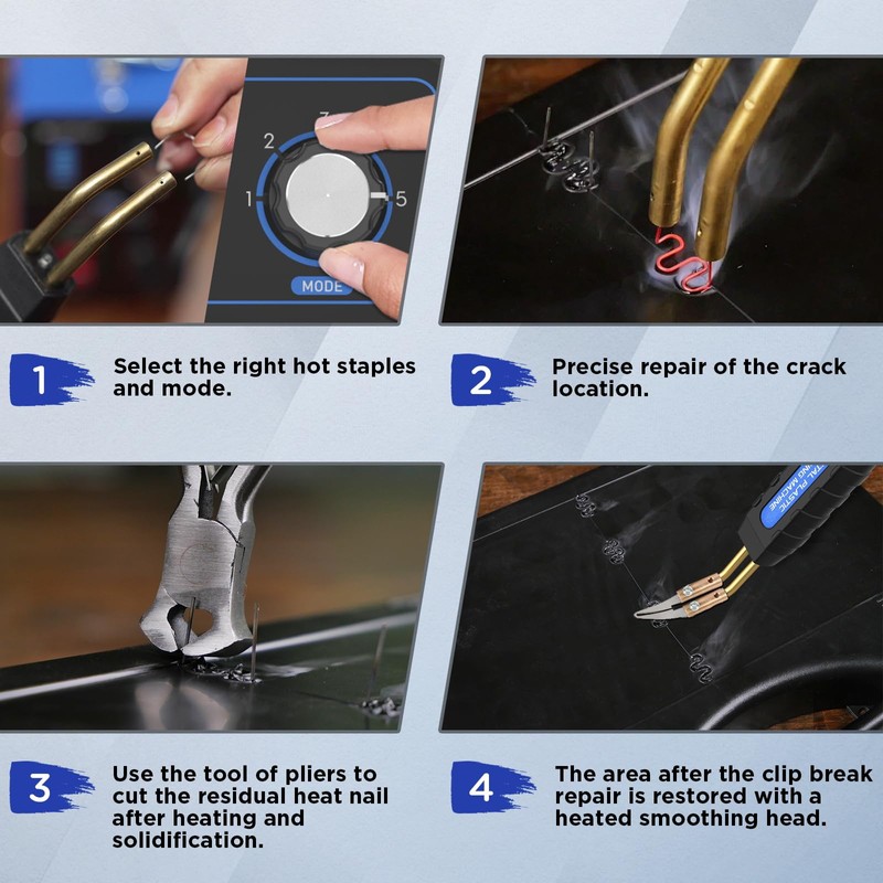 Plastic Welder Kit with 600pcs Hot Staples 110V Plastic Welding