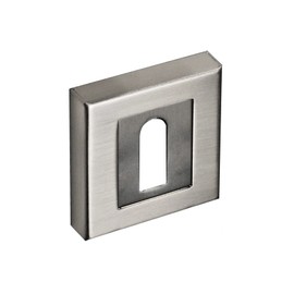 DecorAndDecor Square Escutcheon Thumb Turn Key Rose (Chrome Standard)