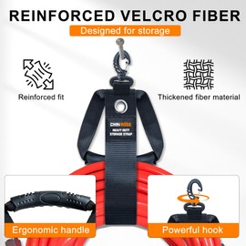 Extension Cord Holder Organizer 3 in 1 Multifunction, Heavy Duty Storage Straps with Carrying Handle and Grommet Fit Extension Cords, Cables, Ropes, Garden Water Hoses Carrying and Hanging