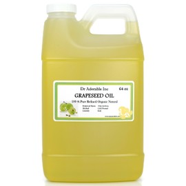 Dr Adorable - 64 oz - Grapeseed Oil - 100% Pure Natural Organic Cold Pressed