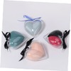 Baluue 2pcs Heart Shape Cosmetic Sponges for Wet and Dry
