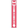Accuform MFXG545XV Adhesive Dura-Vinyl Safety Sign, Legend "FIRE Extinguisher (Arrow