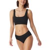 Schiesser Women's Bustier Seamless Casual Seamless Sports Bra, Black_181101
