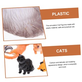 Kisangel 12pcs Cat Figurines Toys Kitten Puppy Statues Pet Figurines for Children Realistic Animal Models