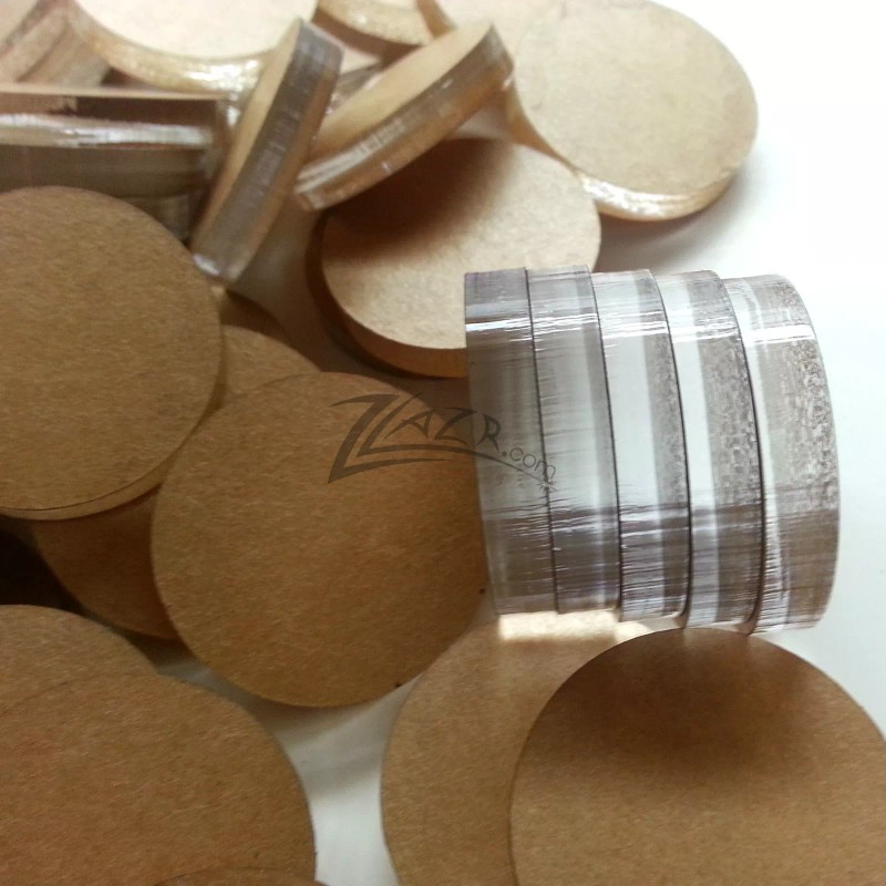 ZLazr.com (100) 1.25"x1/4" THICK Clear Acrylic Circle Disc Custom Plastic