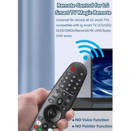 Replacement Remote for LG Smart TV Magic Remote, for LG TV RemoteControl AKB75855501 [NO Voice NO Pointer Function], Universal Remotefor LGTV OLED, UHD, QNED, NanoCell, 4K, 8K Models