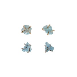 Aquamarine Gemstone Stud Earrings, Natural Aquamarine, Aquamarine Jewelry, 18K Gold or Silver Plated, Push Back Closure, Stone Earrings, Blue Earrings, Raw Crystal Earrings, Birthstone Earrings