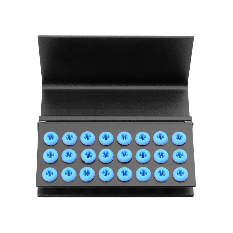 2pcs 24 Holes Burs Holder Block Case with Silicone Autoclavable