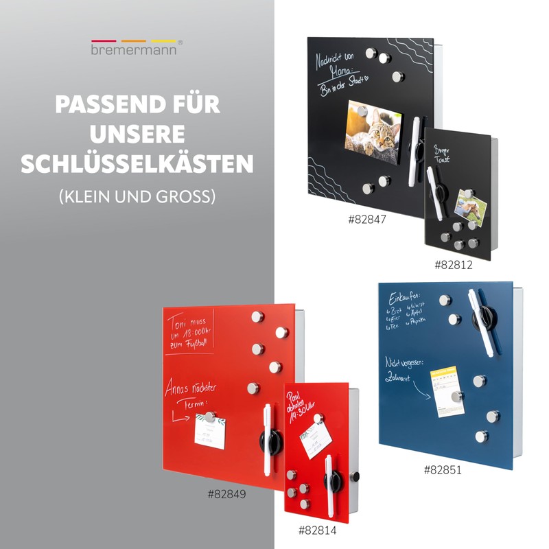 bremermann Whiteboardmarker, Ersatzstifte 5er Set für Schlüsselkasten oder Magnettafel, weiß