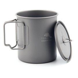 TOAKS Outdoor Camping Titanium Cup and Titanium Pot (A 750 ml Cup)