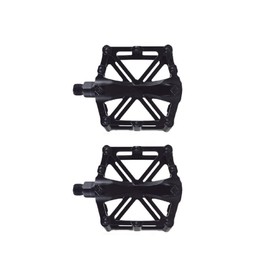 Y Department Center 55® Bicycle Pedal Left and Right Set Black Lightweight Aluminum Alloy Flat Pedal Mountain Bike Cross Bike MTB 4.7 x 3.7 inches (120 x 95 mm)