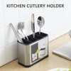 Keyohome Kitchen Cutlery Holder Stainless Steel Large Capacity Utensil Holder