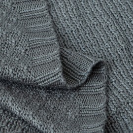 NTBAY Cooling Baby Blanket - Cable Knit Toddler Blanket - Rayon Derived from Bamboo, Soft and Breathable 30x40 Blanket, 30x40 Inches, Dark Grey
