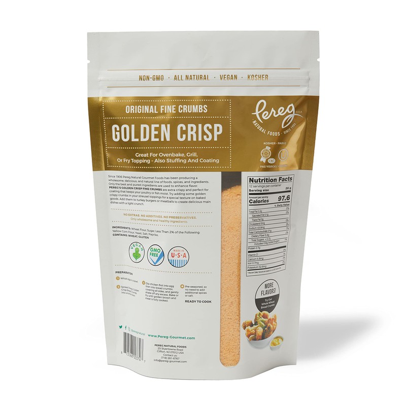 Bread Crumbs (12oz) - Golden Crisp Wheat Bread Crumbs -