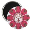 CafePress Peace Flower Affection 2.25 Magnet (10 Pac 2.25" Round