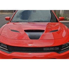 Decaldino Fits 2015+ Dodge Charger Hood Scoop Intake Decal Matte Black