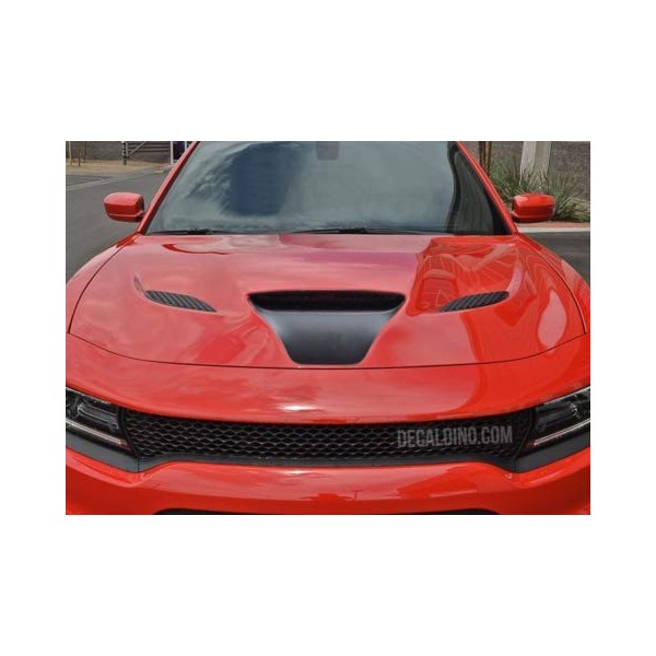 Decaldino Fits 2015+ Dodge Charger Hood Scoop Intake Decal Matte