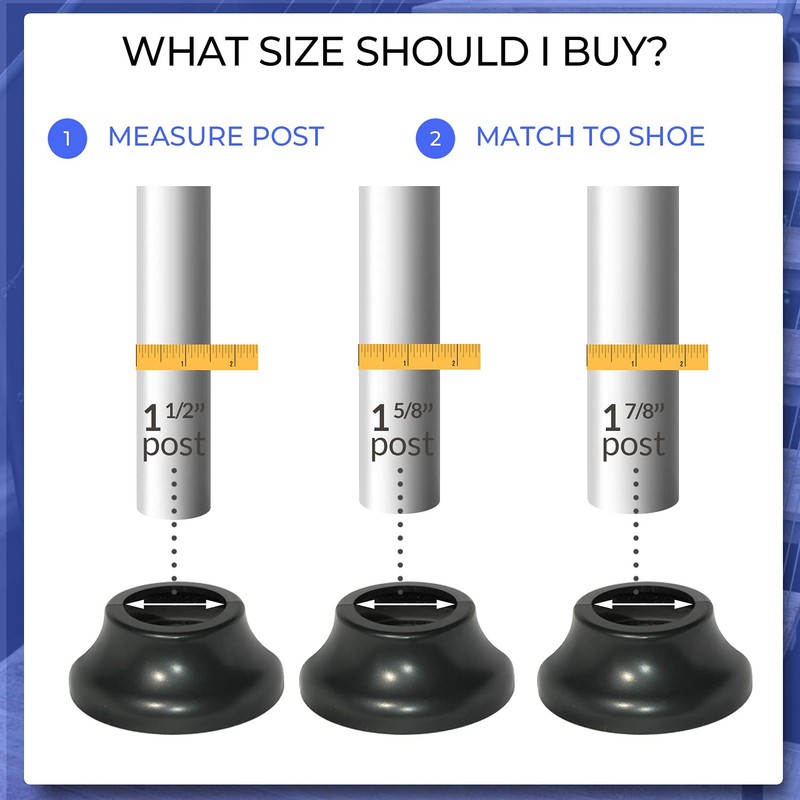 Simshoe Deck Post Base Cover – Durable, Snap-Together Round Shoe