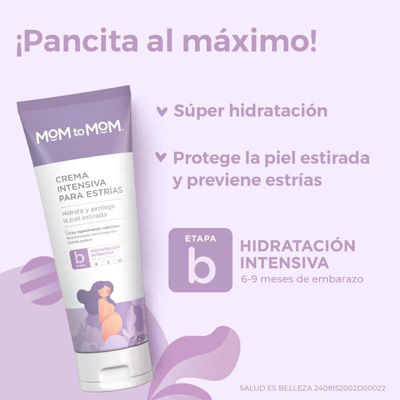 MOM to MOM Crema Intensiva para Estrías en el Embarazo