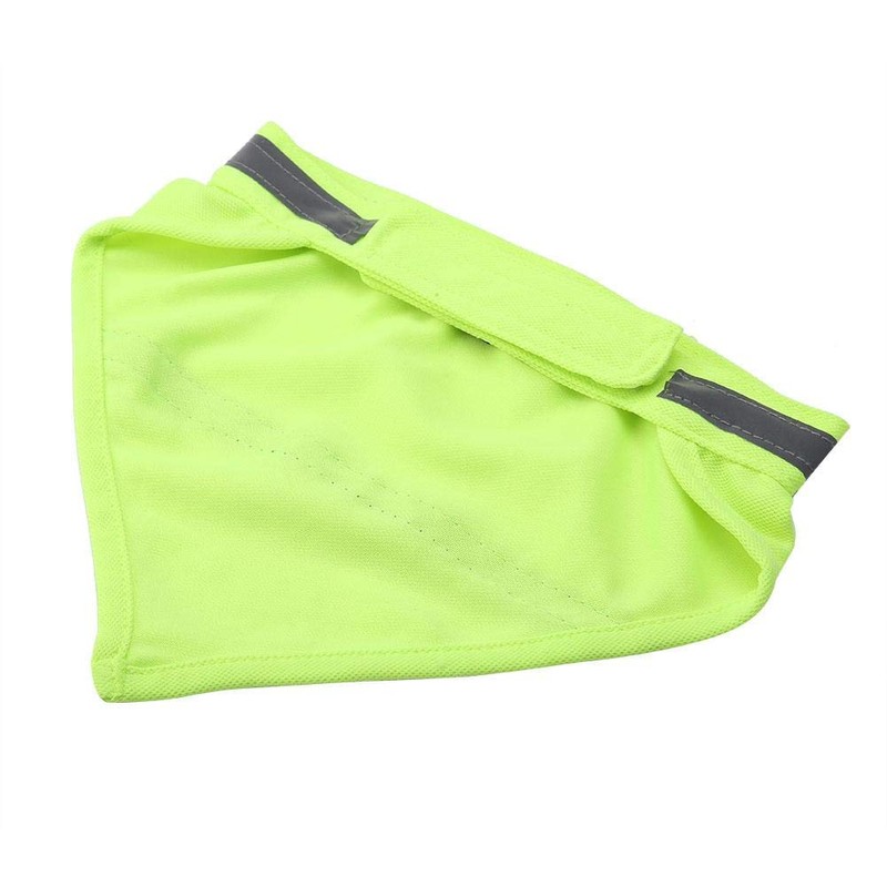 2pcs/set Pet Dog Reflective Saliva Towel Triangle Scarf (Fluorescent Yellow