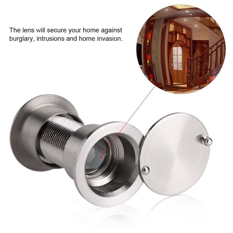 Peephole Door Viewer, Spy Hole with Rotating Privacy Screen, Door