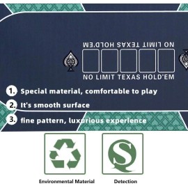 70 X 35 Professional Poker Mat Texas Holdem Casino Tablecloth Non Slip