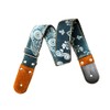 Kidam Printed Guitar Strap with Leather Ends, Rock Style for