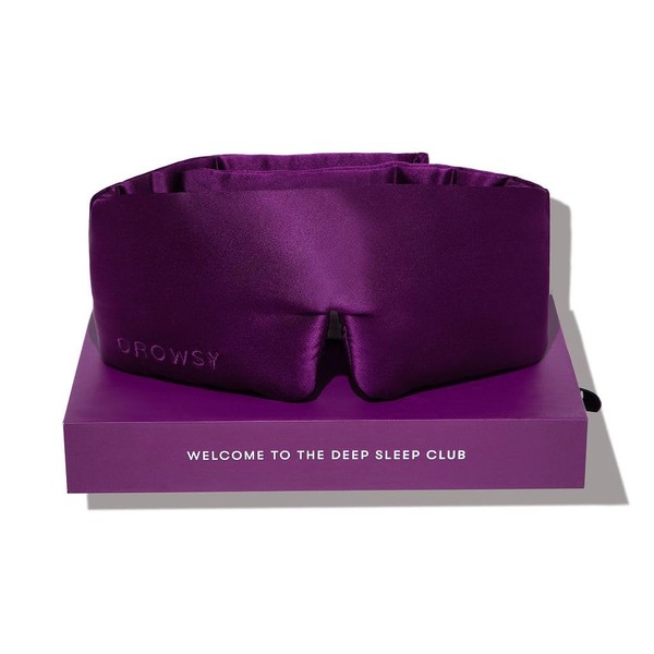 Drowsy DROWSY Silk Sleep Mask. Face-Hugging, Padded Silk Cocoon for