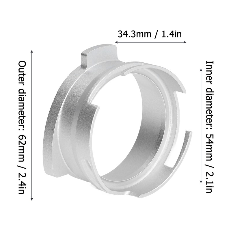 54mm Coffee Portafilter Dosing Funnel Aluminum Alloy Rotatable Dosing Funnel