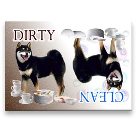 Shiba Inu Clean/Dirty Dishwasher Magnet No 2