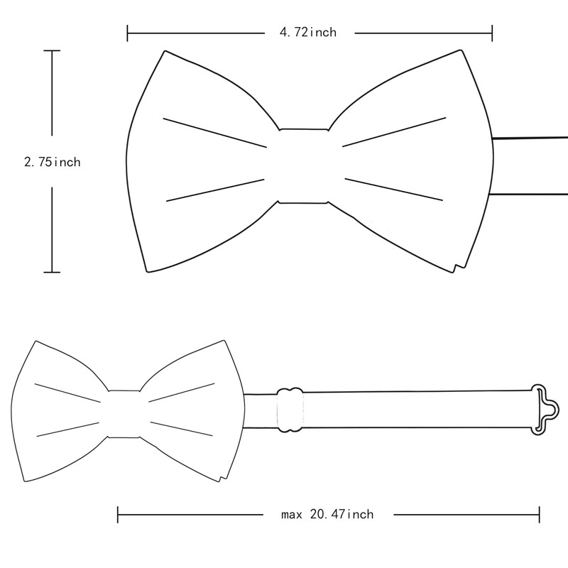 Branduce Lavender Bow Tie for Men Pre-tied Adjustable Silk Blend
