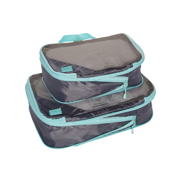 BUILT 4503 Compression Packing Cube, SM 2-Piece Set, Gray, Travel, Packing, Travel, Storage, Clothing, Suitcase, Compact, Storage Bag, Carrying Backpack