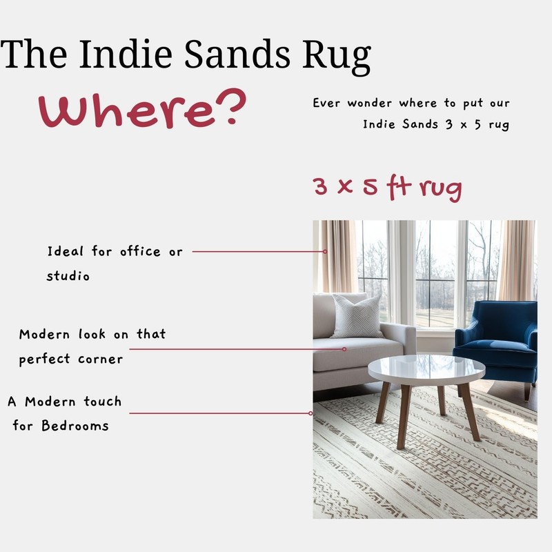 SUAVE RUGS Area Rug, Washable Southwestern Design, Beige and Brown,