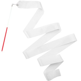 HiUnicorn 20PCS White Dance Ribbons Praise Dance Streamers Bulk Party Favors for Kids Rhythmic Gymnastics Party Streamers Decoration, Kids Ribbon Silks Sticks Wands