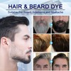 Hair & Beard Dye for Men Black, Long Lasting Beard