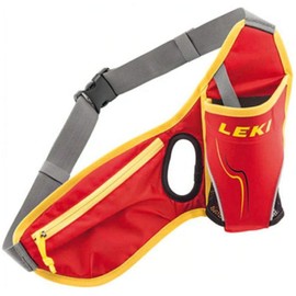 Leki Unisex – Adults' Drinkbelt Waist Belt, Red-Neon Yellow, One Size
