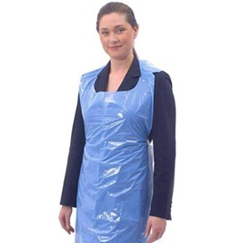 HOT BARGAINS HOT BARGAINS 100 X Plastic Aprons Disposable For adults Blue Size 70 X 120cm, 10Microns (PACK OF 100)