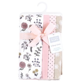 Hudson Baby Unisex Baby Cotton Flannel Burp Cloths, Dandelion Wish, One Size