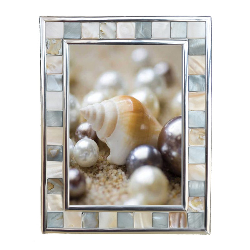 GIFTME 5 Baby Picture Frame 3.5x5 Mother of Pearl 3