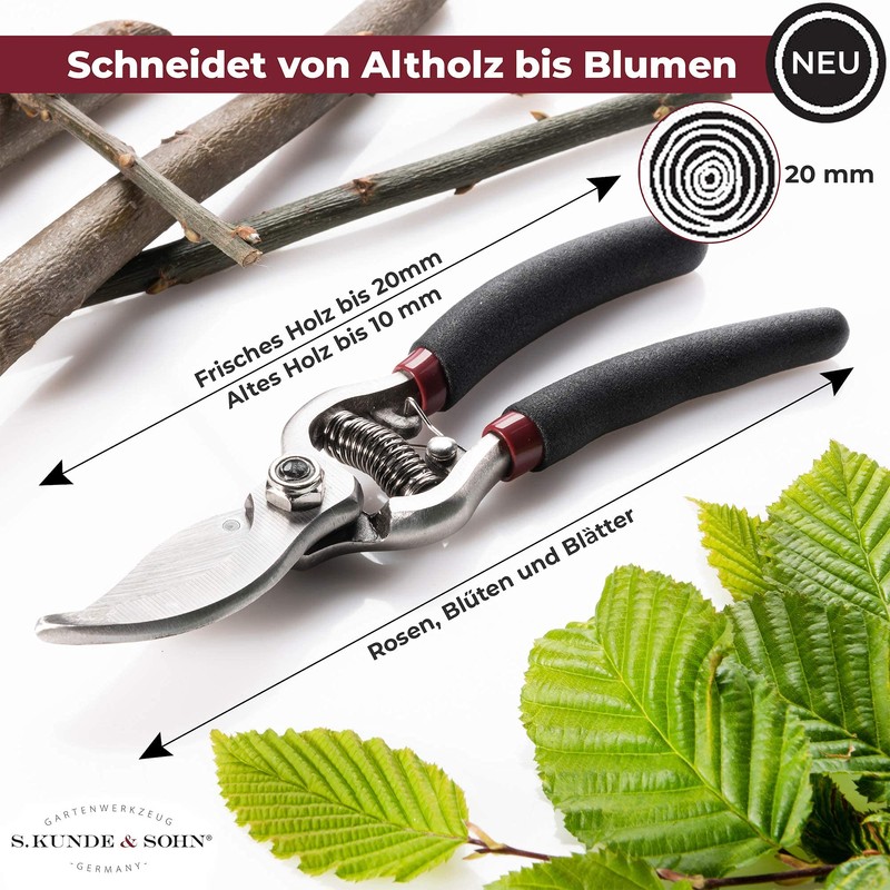 S. Kunde & Sohn Germany The Lightest Forged Secateurs Set