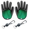 Fishing Gloves, Landing Gloves, Pike, Waterproof Fishing Gloves with 2