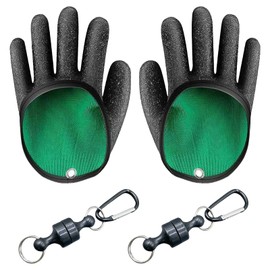 Fishing Gloves, Landing Gloves, Pike, Waterproof Fishing Gloves with 2 Magnetic Buckles, Cut Landing Glove, Anti Cut and Magnetic Closure, Fishing Accessories for Safe Handling of Pike