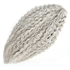 Ocean Wave Water Wave Crochet Hair Loose Wave Braiding Hair 3Packs Deep Wave Braiding Hair Deep Curly Twist Crochet Hair For Women Synthetic Wavy Braiding Hair Extensions (56C, 22 Inches)