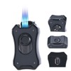 Reetsing Large Lighter,Premium Windproof Dual Torch Jet Flame Lighter with