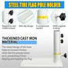 Metal Flagpole Tire Mount, Portable Adjustable Tailgate Flagpole with Tire