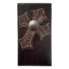 Custom Morgan Dollar Heads Nocona Cross Long Chocolate Wallet